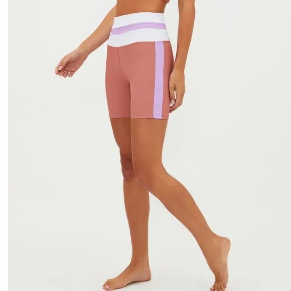 Beach Riot Samantha Rib Colorblock Bike‎ Shorts Size S - Picture 13 of 14